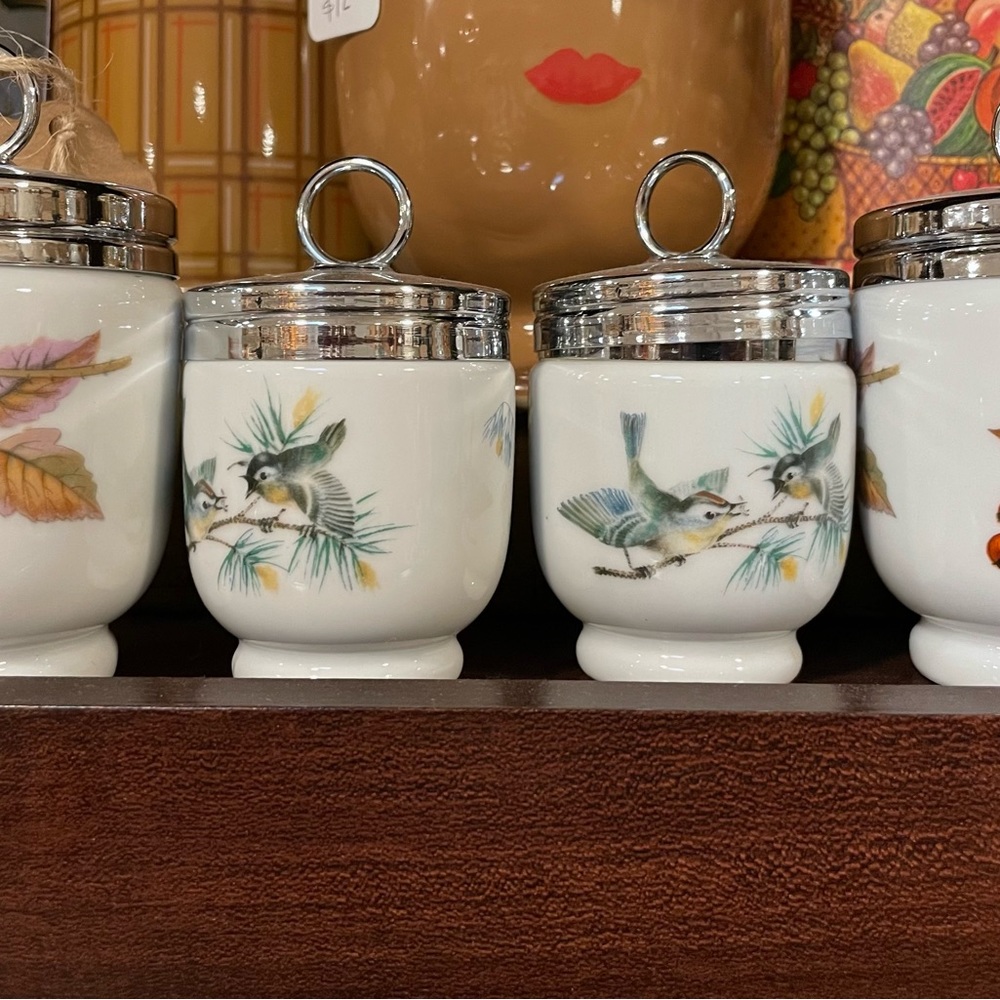 Royal Worcester  Egg Coddler Single Egg  RARE set of 4